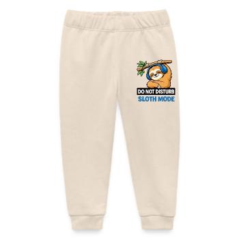 Sloth Mode Do Not Disturb - Baby Organic Sweatpants by Stanley/Stella - soft Ecru - Front