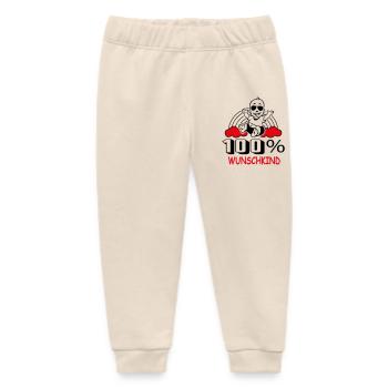 100% ein Wunschkind Babysprüche Regenbogen - Baby Organic Jogginghose Baby Tumbler von Stanley/Stella - Natur - Vorne