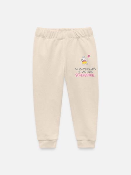 Schwester - Baby Organic Jogginghose Baby Tumbler von Stanley/Stella - Natur