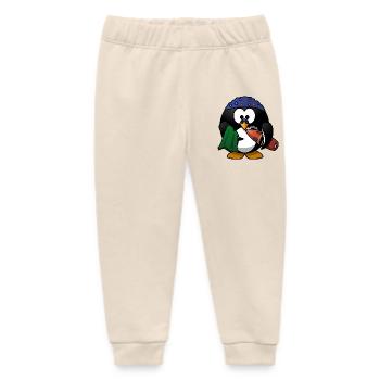 Blumenhut-Pinguin am Strand - Baby Organic Jogginghose Baby Tumbler von Stanley/Stella - Natur - Vorne