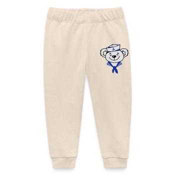 Bär mit Matrosenhut und Matrosen Halstuch - Baby Organic Jogginghose Baby Tumbler von Stanley/Stella - Natur - Vorne