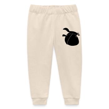 Das Eichhörnchen gegen die Eichel (schwarz) - Baby Organic Jogginghose Baby Tumbler von Stanley/Stella - Natur - Vorne