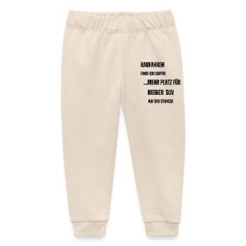 Cycling vs. SUV - Baby Organic Sweatpants by Stanley/Stella - soft Ecru - Front