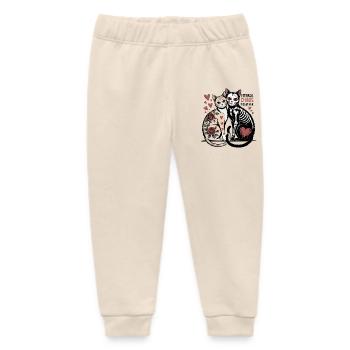 Eternal Chaos Cats - Baby Organic Sweatpants by Stanley/Stella - soft Ecru - Front
