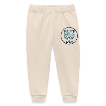 Mountain snow leopard - Baby Organic Sweatpants by Stanley/Stella - soft Ecru - Front