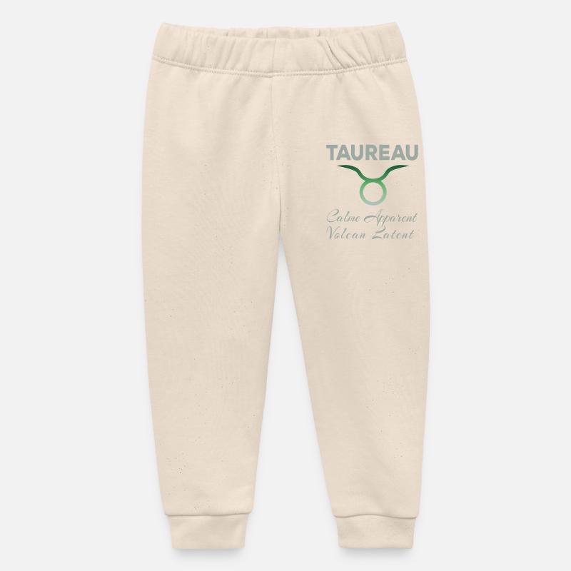 Taureau - Pantalon de jogging bébé bio Stanley/Stella - écru doux