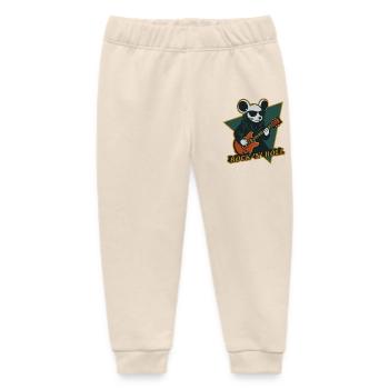 Mouse with Guitar Cool Cartoon - Baby Organic Sweatpants by Stanley/Stella - soft Ecru - Front