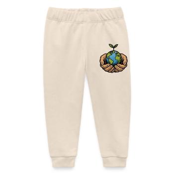 Erde in Händen mit Keimling - Baby Organic Jogginghose Baby Tumbler von Stanley/Stella - Natur - Vorne