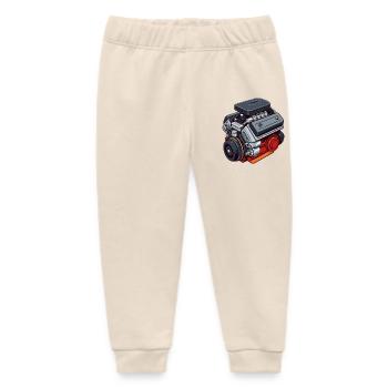 Motor Theme: Classic and Power - Baby Organic Sweatpants by Stanley/Stella - soft Ecru - Front