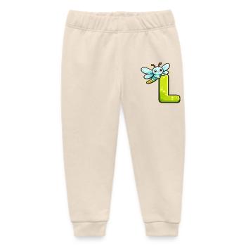 L wie Libelle  - Baby Organic Jogginghose Baby Tumbler von Stanley/Stella - Natur - Vorne