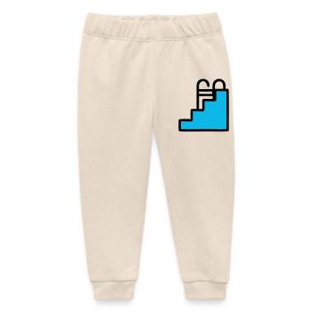 Pool Leiter Schwimmbad Icon - Baby Organic Jogginghose Baby Tumbler von Stanley/Stella - Natur - Vorne