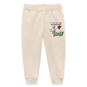 Funny chickens in the garden - Where is the staff? - Baby Organic Sweatpants by Stanley/Stella - soft Ecru - Front