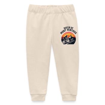 Queen of Mont Ventoux Retro Shirt - Baby Organic Sweatpants by Stanley/Stella - soft Ecru - Front