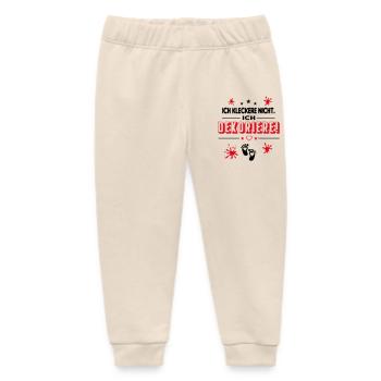 Ich kleckere nicht Ich dekoriere Babysprüche - Baby Organic Jogginghose Baby Tumbler von Stanley/Stella - Natur - Vorne