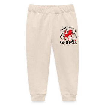 Ich bin ein kleines Wunder Einhorn Babysprüche - Baby Organic Jogginghose Baby Tumbler von Stanley/Stella - Natur - Vorne