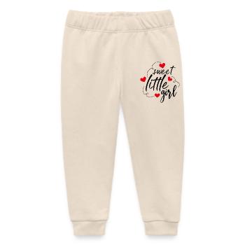 Sweet Little Girl Kleines Süßes Mädchen Baby - Baby Organic Sweatpants by Stanley/Stella - soft Ecru - Front