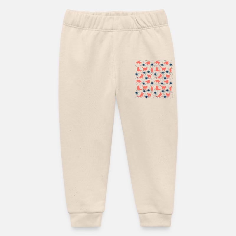 chatons de corail - Pantalon de jogging bébé bio Stanley/Stella - écru doux