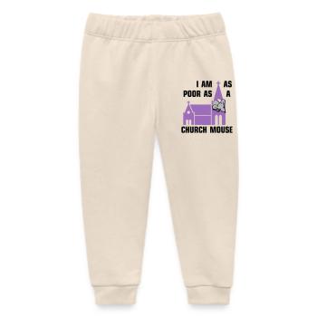 I am as poor as a church mouse - Baby Organic Jogginghose Baby Tumbler von Stanley/Stella - Natur - Vorne