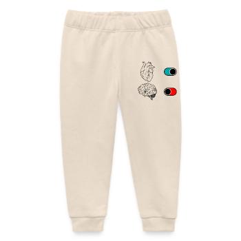 Nocturnal Crescent Duo - Baby Organic Sweatpants by Stanley/Stella - soft Ecru - Front