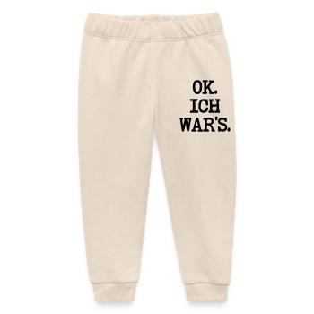 SCHULD SPRÜCHE ICH WAR ES - Baby Organic Jogginghose Baby Tumbler von Stanley/Stella - Natur - Vorne