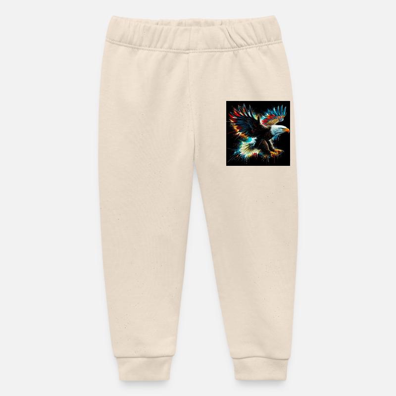 eagle - Baby Organic Sweatpants by Stanley/Stella - soft Ecru