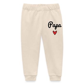 PAPA. VATERTAG. FROHER VATERTAG. ALLES GUTE ZUM GEBURTSTAG. - Baby Organic Jogginghose Baby Tumbler von Stanley/Stella - Natur - Vorne