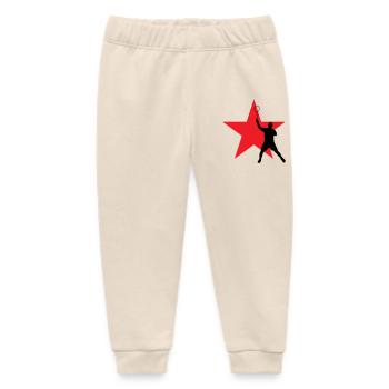 Badminton - Sport - Racket - Baby Organic Sweatpants by Stanley/Stella - soft Ecru - Front