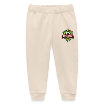 Fussball Shield mit Banner - Baby Organic Jogginghose Baby Tumbler von Stanley/Stella - Natur - Vorne