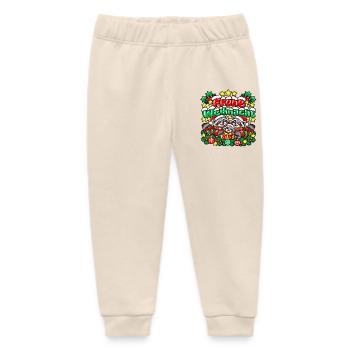 Frohe Weihnachten Waschbären - Baby Organic Jogginghose Baby Tumbler von Stanley/Stella - Natur - Vorne