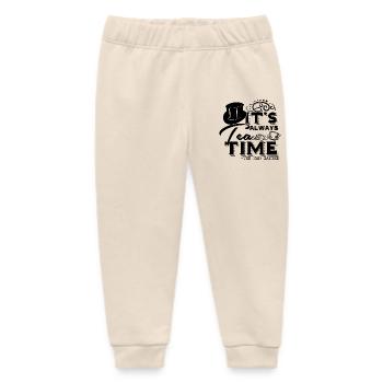 Alice im Wunderland Zitat "Always Tea Time" - Baby Organic Jogginghose Baby Tumbler von Stanley/Stella - Natur - Vorne