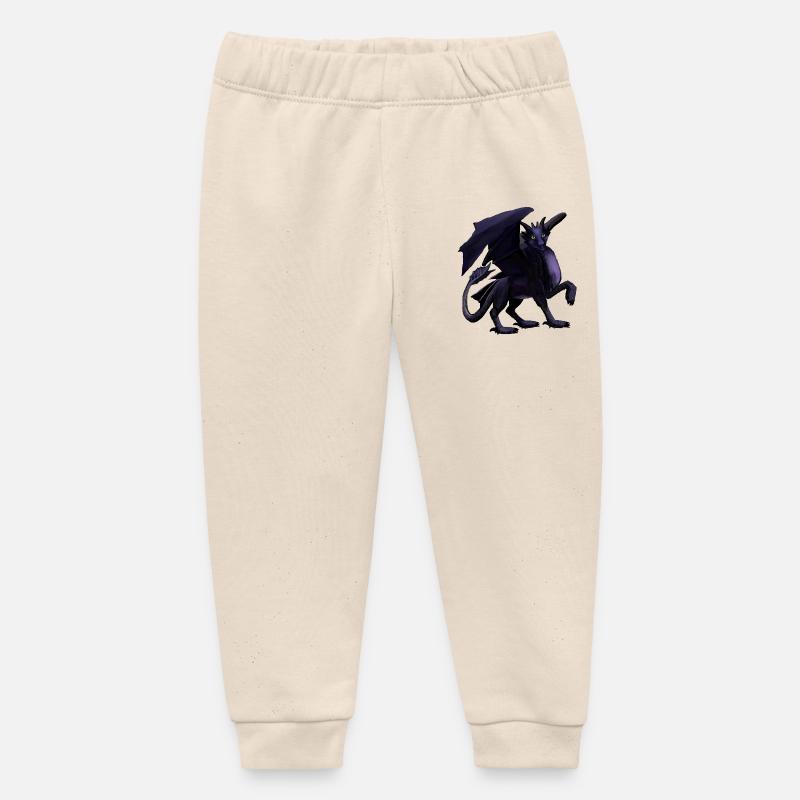 dragon noir - Pantalon de jogging bébé bio Stanley/Stella - écru doux