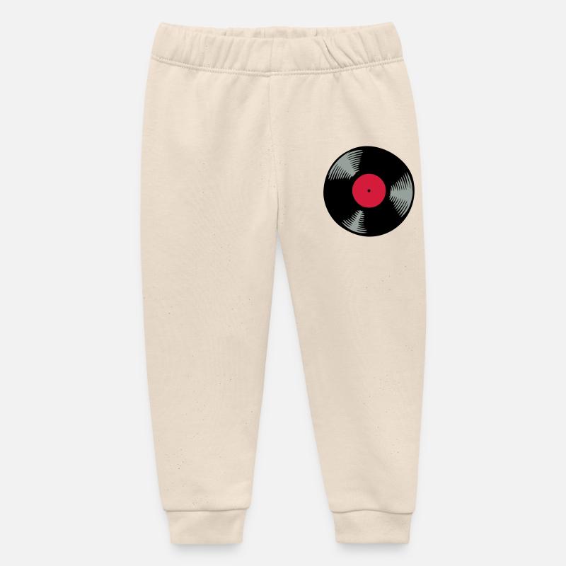 Vinyle - Pantalon de jogging bébé bio Stanley/Stella - écru doux