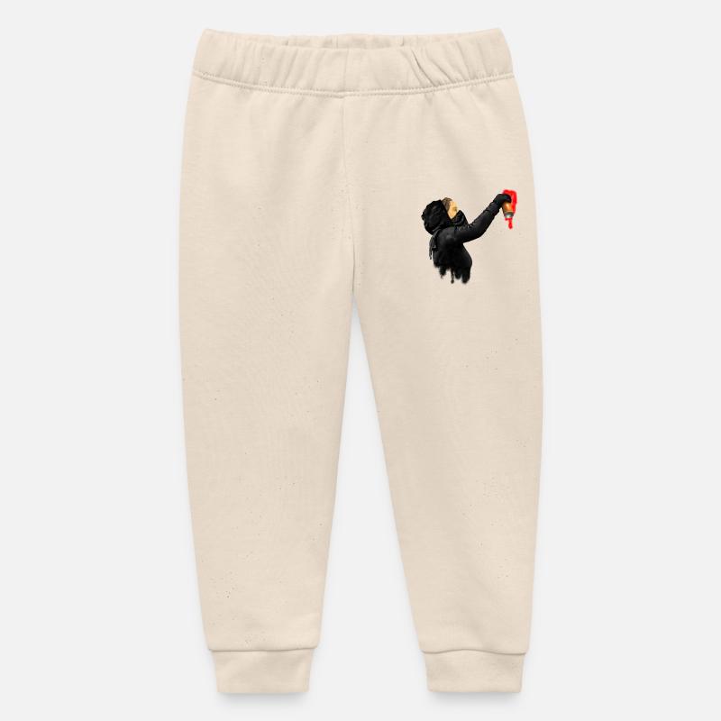 graffiti - Pantalon de jogging bébé bio Stanley/Stella - écru doux
