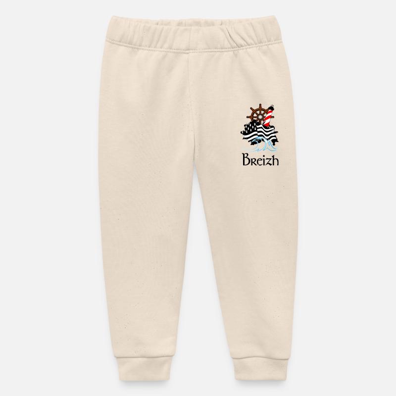 Bretagne - Pantalon de jogging bébé bio Stanley/Stella - écru doux