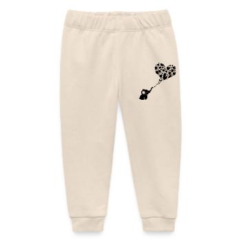 Baby Elefant Herz Wolke - Baby Organic Jogginghose Baby Tumbler von Stanley/Stella - Natur - Vorne