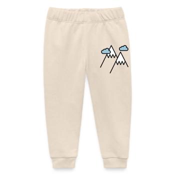 The mountain calls - Baby Organic Sweatpants by Stanley/Stella - soft Ecru - Front
