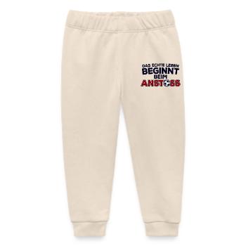 Fussball Weisheiten Anstoss Fussballspruch Sprüche - Baby Organic Jogginghose Baby Tumbler von Stanley/Stella - Natur - Vorne
