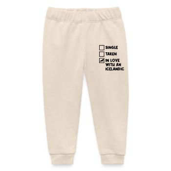 Pferdeliebe Haflinger Islandpferde Statement - Baby Organic Jogginghose Baby Tumbler von Stanley/Stella - Natur - Vorne