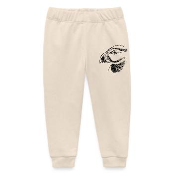 Hand drawn puffin bird - Baby Organic Sweatpants by Stanley/Stella - soft Ecru - Front