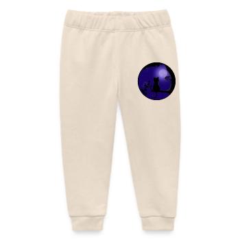 Cat Moon - Baby Organic Sweatpants by Stanley/Stella - soft Ecru - Front