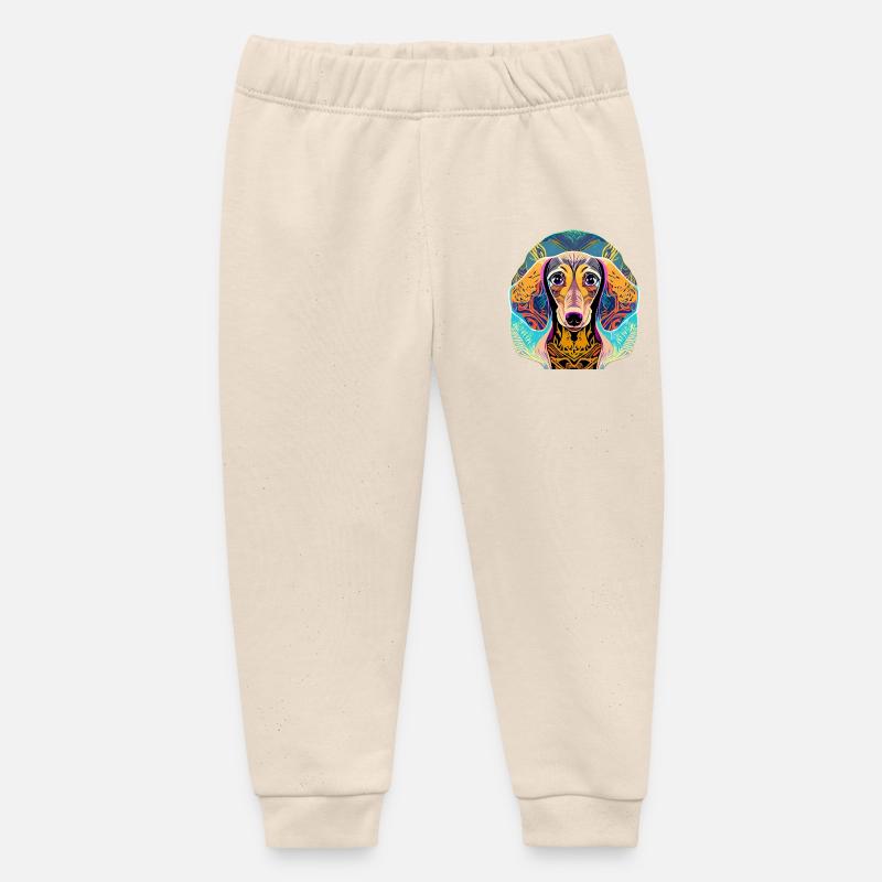 Teckel - Pantalon de jogging bébé bio Stanley/Stella - écru doux