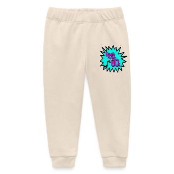80er Party Retro Fun Motto Party Shirt , 80s (25) - Baby Organic Jogginghose Baby Tumbler von Stanley/Stella - Natur - Vorne