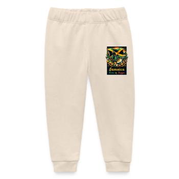 Jamaica home of reggae - Baby Organic Sweatpants by Stanley/Stella - soft Ecru - Front