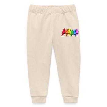 Animals Birds Zoo Parrot Zoo Animal Eggs Animal Lovers - Baby Organic Sweatpants by Stanley/Stella - soft Ecru - Front