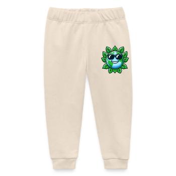 Cool Planet: The Eco-Friendly Earth - Baby Organic Sweatpants by Stanley/Stella - soft Ecru - Front