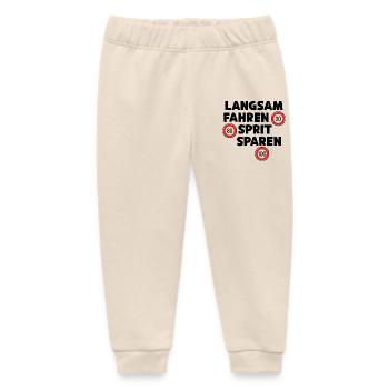 Gas Station Refueling Statement Drive Gasoline Engine - Baby Organic Sweatpants by Stanley/Stella - soft Ecru - Front