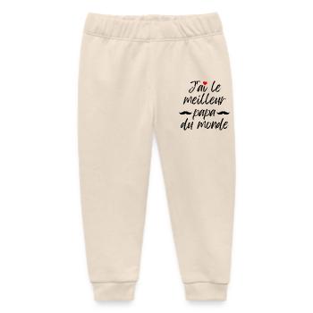 Ich habe den besten Vater der Welt - Baby Organic Jogginghose Baby Tumbler von Stanley/Stella - Natur - Vorne