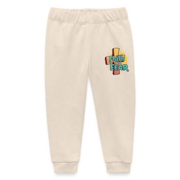 Belief over fear religious motive - Baby Organic Sweatpants by Stanley/Stella - soft Ecru - Front