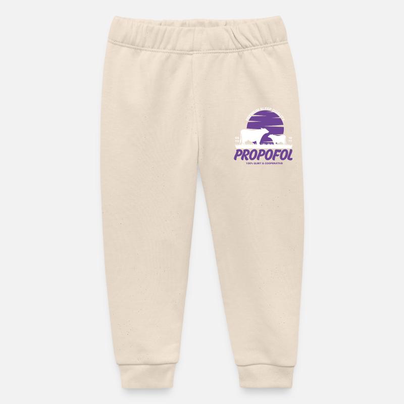 Propofol - Qualité de sommeil parfaite - Pantalon de jogging bébé bio Stanley/Stella - écru doux