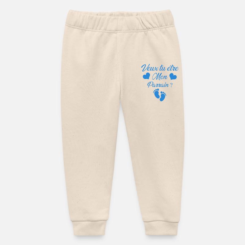 parrain - Pantalon de jogging bébé bio Stanley/Stella - écru doux